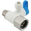 1/2" NPS x 3/8" COMP x 1/4" OD Speedfit Angle Stop Adapter Valve