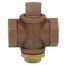 10596 1" Flat Head Gas Plug Valve w/ Check (2 PSI)