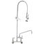 8" EasyInstall Pre-Rinse Spring-Action Wall Mount Mixing Faucet w/ Add-On Faucet, B-0133-ADF12-B