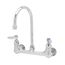 Wall Mount Pantry Faucet, 8" Centers, Eternas, Swivel Gooseneck, Lever Handles, B-0331