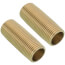 1/2" NPT x 2" Inlet Supply Nipple Kit w/ 1/2" Lock Washer & Locknut - Long (2-Pack), B-0425-M