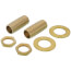 1/2" NPT x 2" Inlet Supply Nipple Kit w/ 1/2" Lock Washer & Locknut - Long (2-Pack), B-0425-M