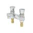 Self-Closing Metering Faucet, Deck Mount, 4" Centerset, with 0.5 GPM VR Outlet Device and Push Button Caps, B-0831-VF05