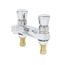 Metering Faucet, Deck Mount, 4" Centers, Aerator, Push Button Handles, B-0831