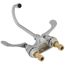 4" Deck Mount Two Handle Medical Faucet, 4-3/8" Gooseneck, with 4" Wrist-Action Handles, B-0892-01