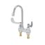4" Deck Mount, 2 Wrist-Handle Medical Faucet, 2-7/8" Rigid/Swivel Gooseneck, 2.2 GPM, B-0892