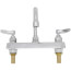 8" Deck Mount Mixing Faucet w/ 6" Swing Nozzle & Lever Handles (Chrome Brass), B-1120-XS
