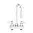 Workboard Faucet, Deck Mount, 4" Centers, 133x Swivel Gooseneck, Lever Handles, B-1141