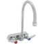 4" Wall Mount Workboard Faucet w/ 5-3/4" Swivel Gooseneck & Lever Handles (Chrome Plated), B-1146