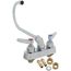 4" Wall Mount Workboard Faucet w/ 5-3/4" Swivel Gooseneck & Lever Handles (Chrome Plated), B-1146
