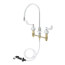 8" Deck Mount Two Handle Medical Faucet, 8-13/16" Gooseneck, with 4" Wrist Action Handles, B-2347-05
