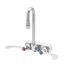 4" Wall Mount Faucet, Quarter-Turn, 4" Wrist Handles, Swivel Gooseneck, 1.0 GPM Aerator, B-2459