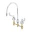 Medical Faucet, 8" Centers, 135X Swivel Gooseneck, Non-Splash Aerator, Eternas, 4" Handles