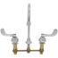 8" Deck Mount Two Handle Medical Faucet, 5-3/4" Gooseneck, with 4" Wrist Action Handles