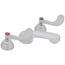 8" Deck Mount Two Handle Lavatory Faucet, Cast Basin Spout, with 4" Wrist Action Handles, B-2990-WH4