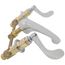 8" Deck Mount Two Handle Lavatory Faucet, Cast Basin Spout, with 4" Wrist Action Handles, B-2990-WH4