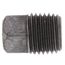 1/4" Black Steel Square Head Solid Pipe Plug, Class 150