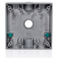 2-Gang Die-Cast Weatherproof Box w/ Three 1/2" Diameter Outlets, Includes Mounting Hardware and Inserts to Cover Unused Openings, GRAY