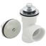 Bath Waste T-Waste Half Kit - CP Lift & Turn Drain w/ 1 Hole Face Plate (PVC)
