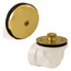 Bath Waste Standard Half Kit - PB Lift & Turn Drain w/ 1 Hole Face Plate (PVC)
