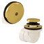 Bath Waste Standard Half Kit - PB Toe Pop-Up Drain w/ 1 Hole Face Plate (PVC)