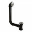 Bath Waste T-Waste Full Kit - CP Lift & Turn Drain w/ 1 Hole Face Plate (ABS)