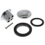 Bath Waste Standard Full Kit - CP Lift & Turn Drain w/ 1 Hole Face Plate (PVC)