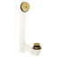 Bath Waste Standard Full Kit - PB Toe Pop-Up Drain w/ 1 Hole Face Plate (PVC)