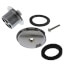 Bath Waste T-Waste Half Kit - CP Friction Lift Drain w/ 1 Hole Face Plate (PVC)