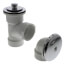 Bath Waste T-Waste Half Kit - CP Friction Lift Drain w/ 1 Hole Face Plate (PVC)