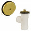 Bath Waste T-Waste Half Kit - PB Friction Lift Drain w/ 1 Hole Face Plate (PVC)