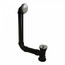 Bath Waste T-Waste Full Kit - CP Brass Lift & Turn Drain w/ 1 Hole Face Plate (ABS)