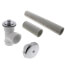 Bath Waste T-Waste Full Kit - CP Friction Lift Drain w/ 1 Hole Face Plate (PVC)