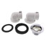 Standard PVC Bath Waste Rough-In Kit w/ CP Lift & Turn Drain Body (2 Hole)