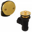 Bath Waste T-Waste Half Kit - PB Lift & Turn Drain w/ 2 Hole Face Plate (ABS)