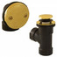 Bath Waste T-Waste Half Kit - PB Toe Pop-Up Drain w/ 2 Hole Face Plate (ABS)