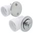 Bath Waste Standard Half Kit - CP Lift & Turn Drain w/ 2 Hole Face Plate (PVC)