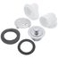 Bath Waste Standard Half Kit - CP Lift & Turn Drain w/ 2 Hole Face Plate (PVC)