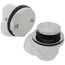 Bath Waste Standard Half Kit - CP Toe Pop-Up Drain w/ 2 Hole Face Plate (PVC)