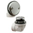Bath Waste Standard Half Kit - PB Toe Pop-Up Drain w/ 2 Hole Face Plate (ABS)