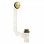 Bath Waste T-Waste Full Kit - PB Toe Pop-Up Drain w/ 2 Hole Face Plate (PVC)