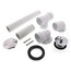 Bath Waste Standard Full Kit - CP Lift & Turn Drain w/ 2 Hole Face Plate (PVC)