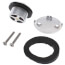 Bath Waste T-Waste Half Kit - CP Brass Lift & Turn Drain w/ 2 Hole Face Plate (ABS)
