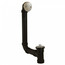 Bath Waste T-Waste Full Kit - CP Friction Lift Drain w/ 2 Hole Face Plate (ABS)