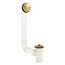 Bath Waste T-Waste Full Kit - PB Friction Lift Drain w/ 2 Hole Face Plate (PVC)