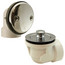 Bath Waste Standard Half Kit - CP Brass Lift & Turn Drain w/ 2 Hole Face Plate (PVC)