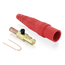 16 Series Taper Nose Cam-Type Male Plug, Contact & Insulator, Detachable, Crimp Tube Termination, #2, #1 AWG, 220A Max, Type 3R When Mated (Red)