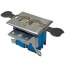 Single-Gang Adjustable Non-Metallic Residential Floor Box w/ TR Duplex Receptacle - Stainless Steel Cover