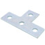 Four Hole Tee Plate Fitting (Zinc)