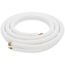 1/4" LL x 1/2" SL Mini Split Refrigerant Line Set w/ Flare Nuts, 1/2" Insulation (15 Ft.)